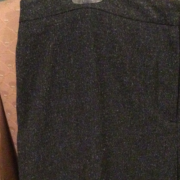 Dark heathered gray trousers, slimming flat front - Picture 2 of 7
